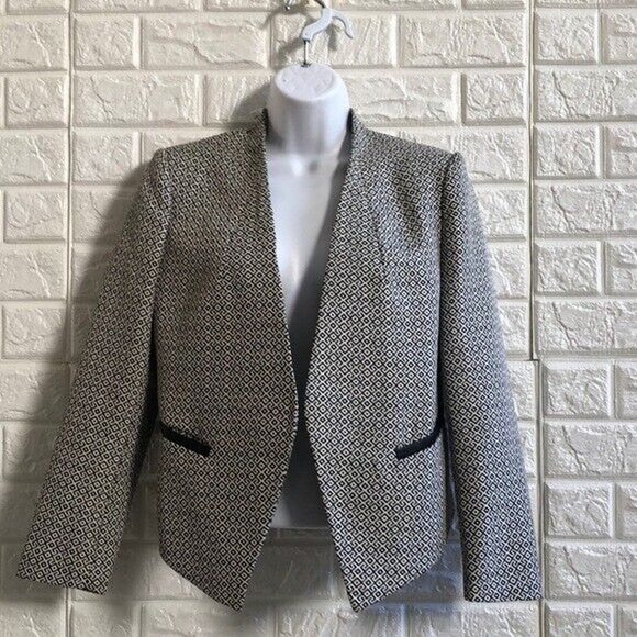 Bar III open‎ front geometric maze print blazer Women’s Size XS - Picture 2 of 6